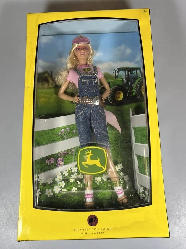 John Deere Barbie Collector Pink Label Doll 2007- Open Box & COA