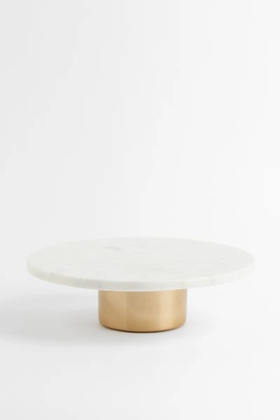 Marmeren taartplateau - Wit/marmer - HOME | H&M NL