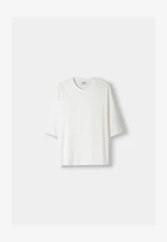 Bershka T-shirt basique - white/blanc - ZALANDO.FR