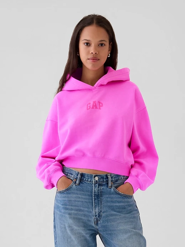 Vintage Soft Arch Logo Cropped Hoodie