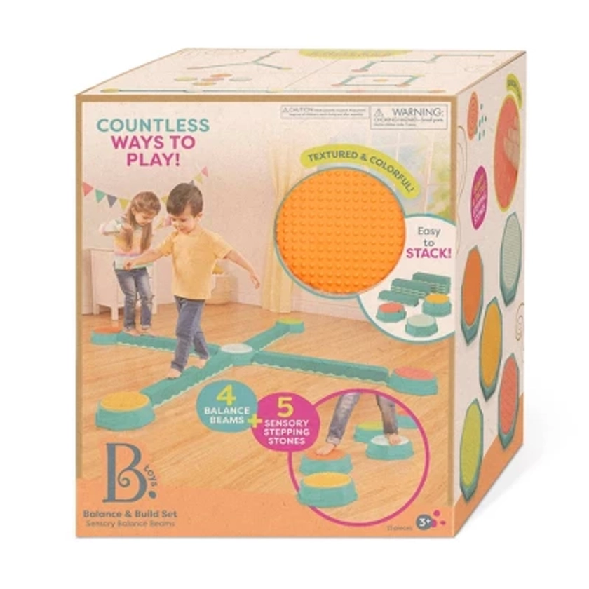 B. toys Sensory Balance Beams for Active Play Balance and Build Set