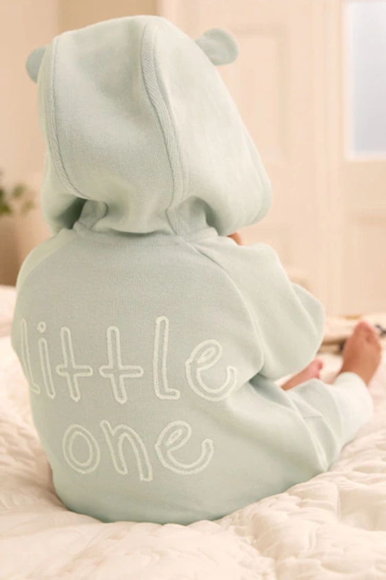 Mint Green Baby Soft Brushed Cotton Hooded Jacket (0mths-2yrs)