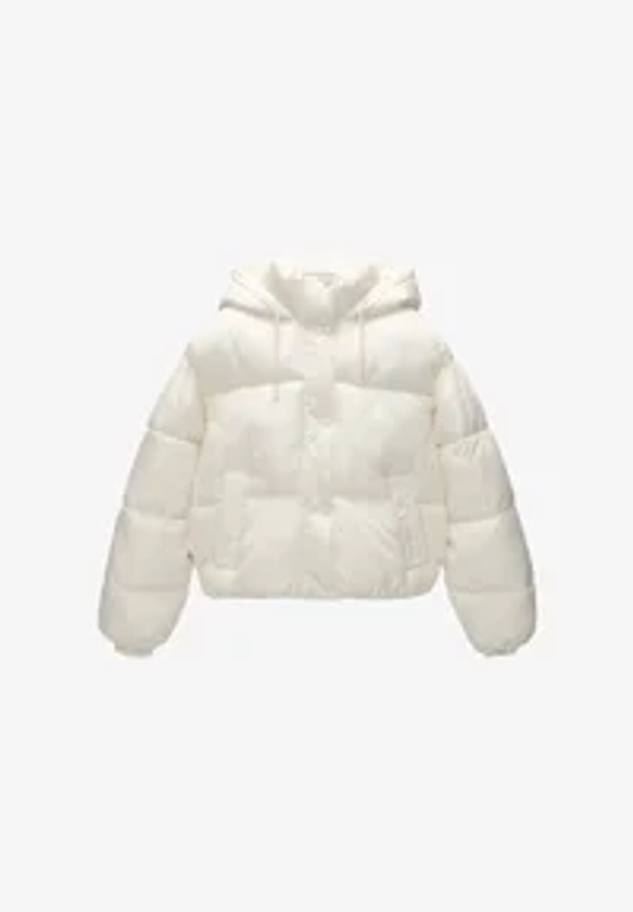 PULL&BEAR HOODED - PUFFER - Veste d'hiver - white/blanc - ZALANDO.FR