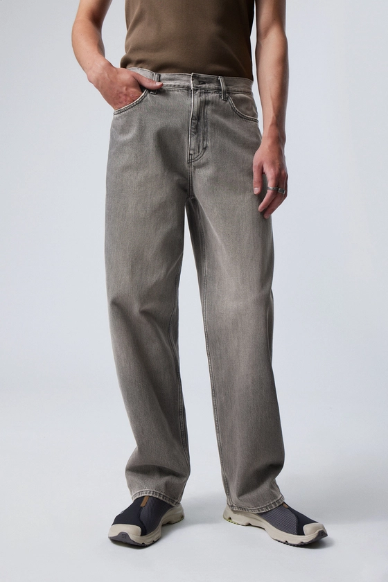 galaxy loose straight jeans - Clay Grey | Weekday EU