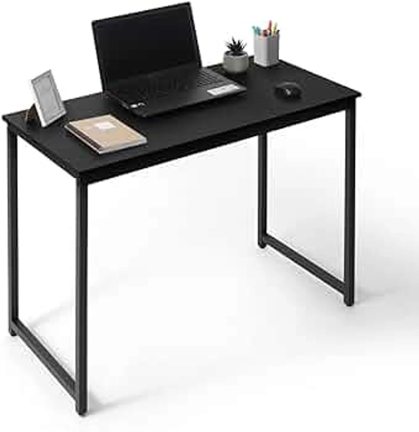 CAPHAUS 40 Inch Computer Desk, Home Office Desk, Modern Work Desk, Writing Desk for Small Space, Simple Desk for Home Use & Office, PC Table, Gaming Desk, Space-Saving Workstation, Black