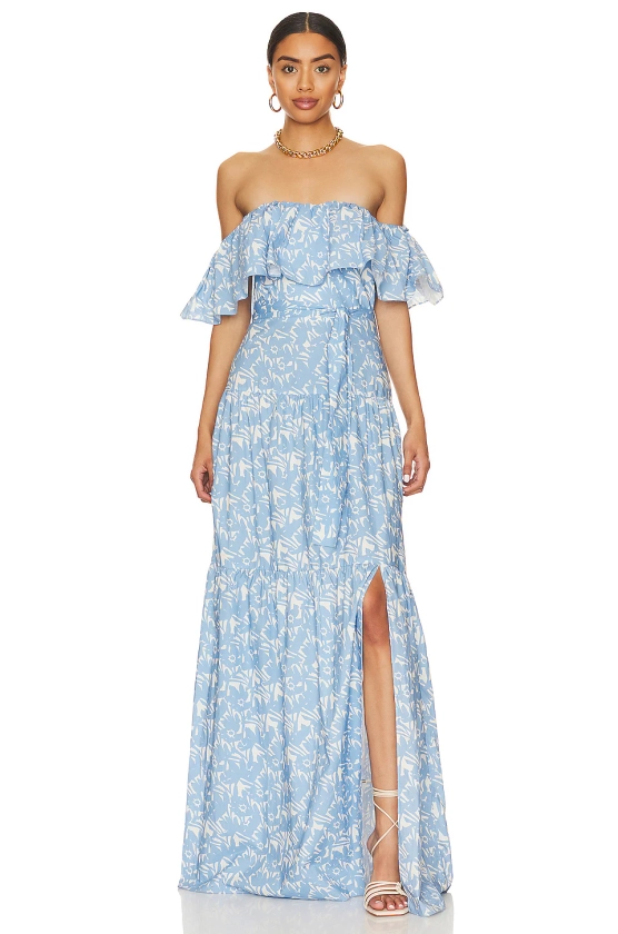 Amanda Uprichard Karalyn Maxi in Bluestem | REVOLVE