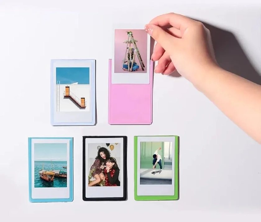 Set of 5 pcs Colorful Instax HomeDecor 2 x 3 Inch Fujifilm Instax Mini 12/11/8/9/7/40 Picture Sleeve Fridge Magnet Magnetic Mini Photo Frame : Amazon.in: Home & Kitchen