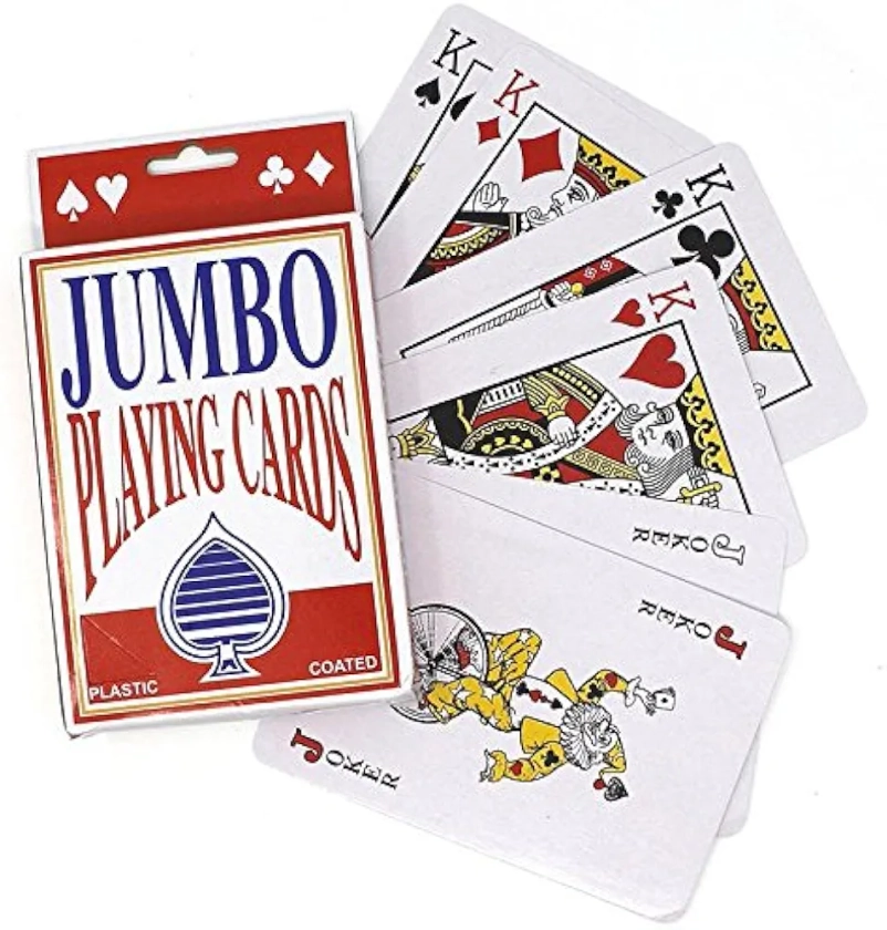 NYRWANA Jumbo Premium Poker Playing Cards (12cm x 9cm) : Amazon.in: Toys & Games