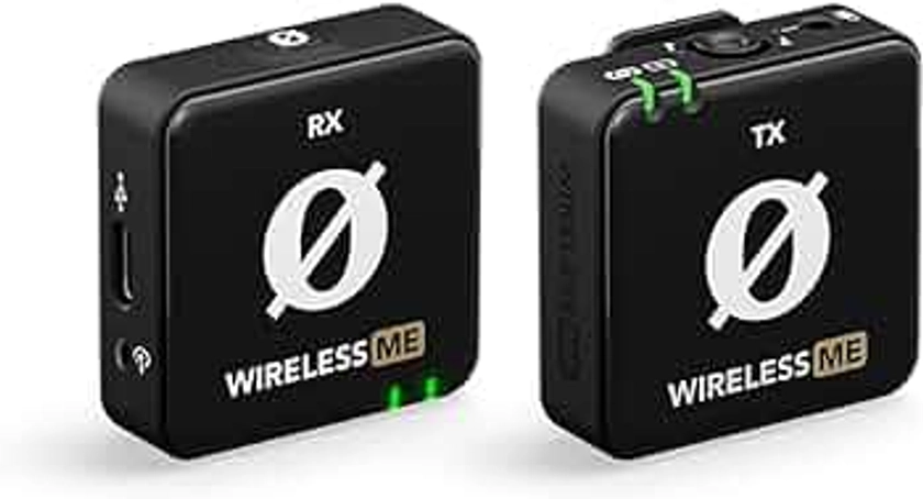 RØDE Wireless ME Ultra-compact Wireless Microphone System with Built-in Microphones, GainAssist Technology and 100m Range for Filmmaking, Interviews and Content Creation, Wireless ME