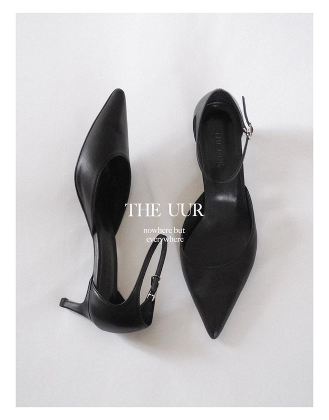 [2cm/5cm] uur 001 Stiletto ankle strap shoes [black] - 유유알