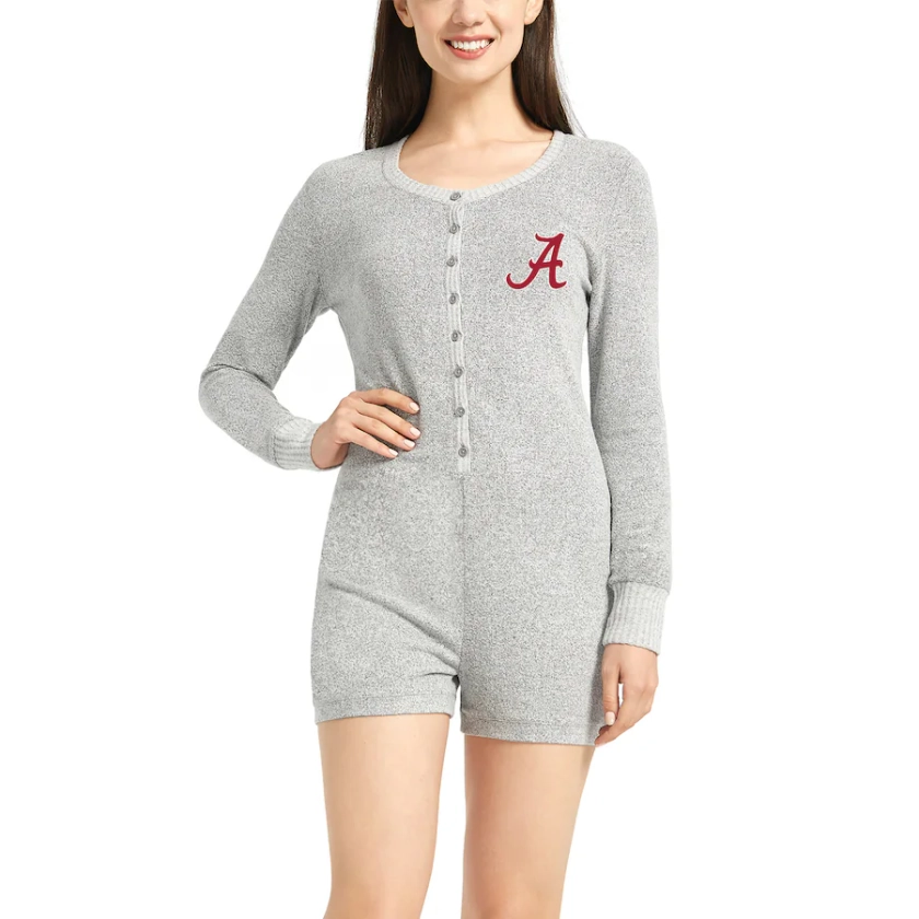 Alabama Crimson Tide Concepts Sport Women's Venture Sweater Romper - Gray