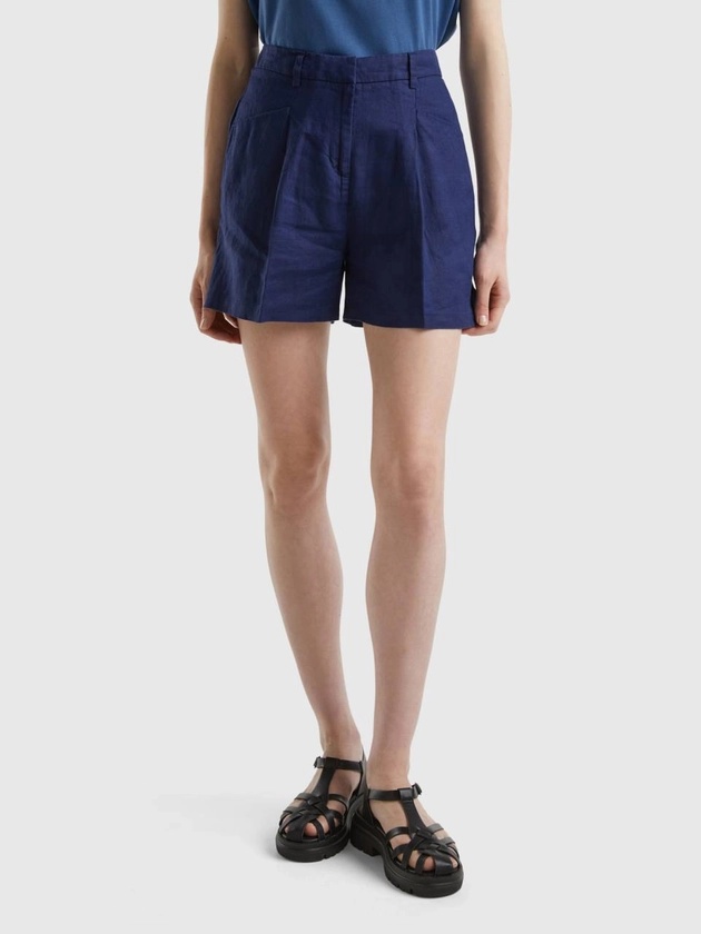 Bermudas in pure linen