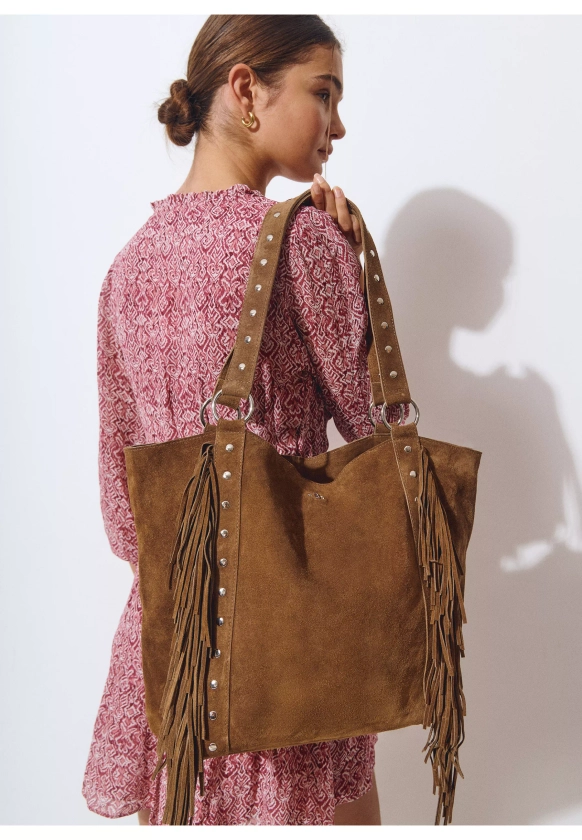 Sac shopper franges cuir | BROWNIE