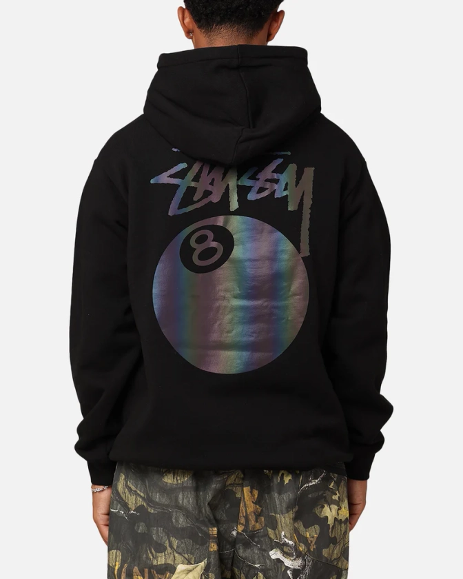 Stussy UV 8 Ball Fleece Hoodie Black