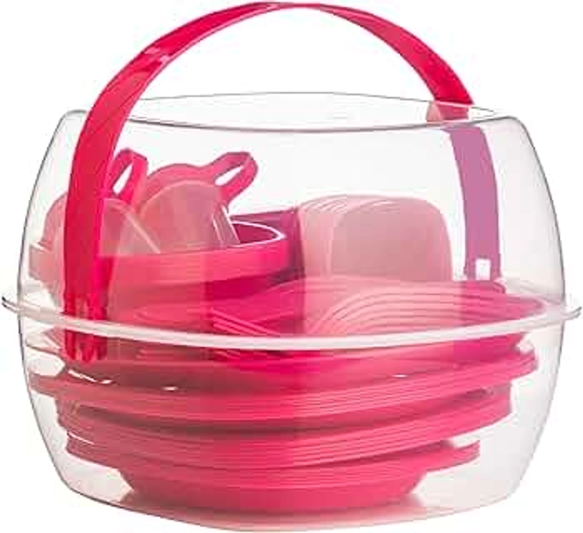 Premier Housewares Picnic Set, PP - Polypropylene, Hot Pink, 26 x 26 x 20 cm