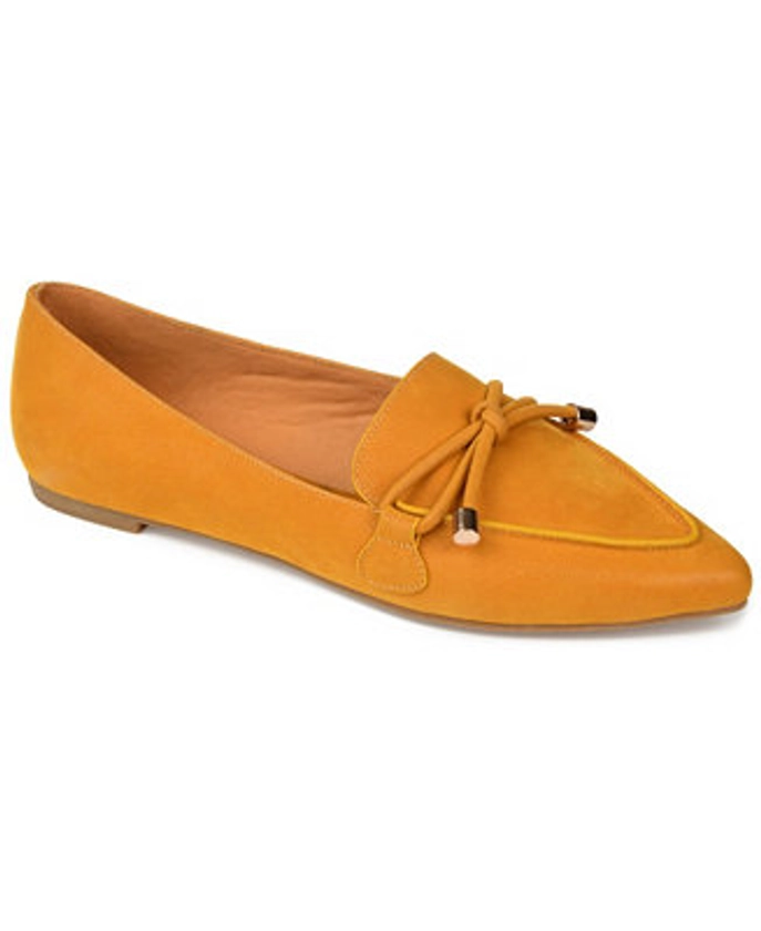 Journee Collection Women's Muriel Bow Detail Pointed Toe Flats - Macy's