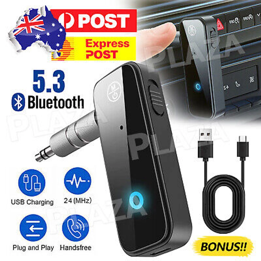 3.5mm TV CAR PC Speaker Bluetooth 5.3 Transmitter Receiver Audio Adapter AUX | eBay