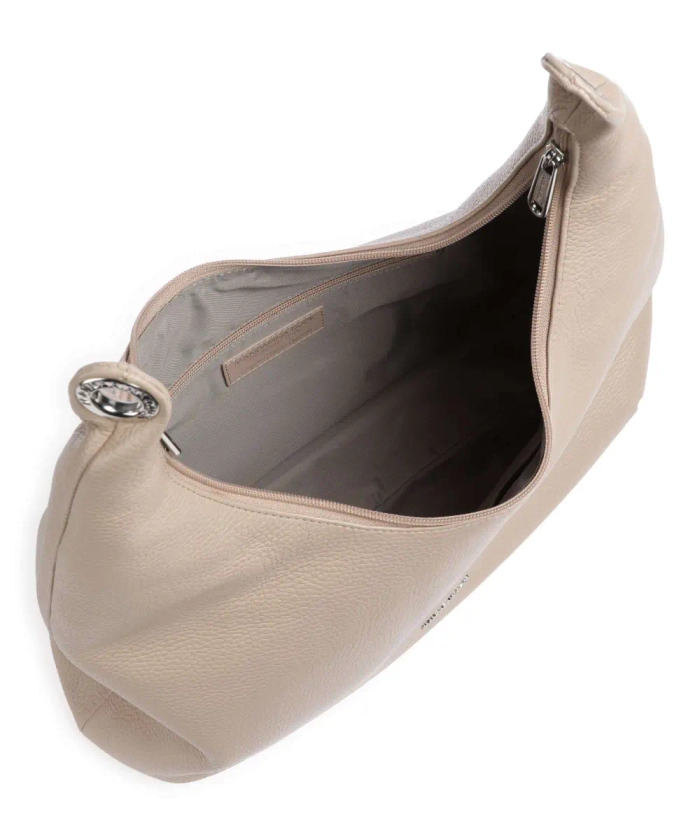 Mellow Leather Hobo bag grained cow leather taupe
