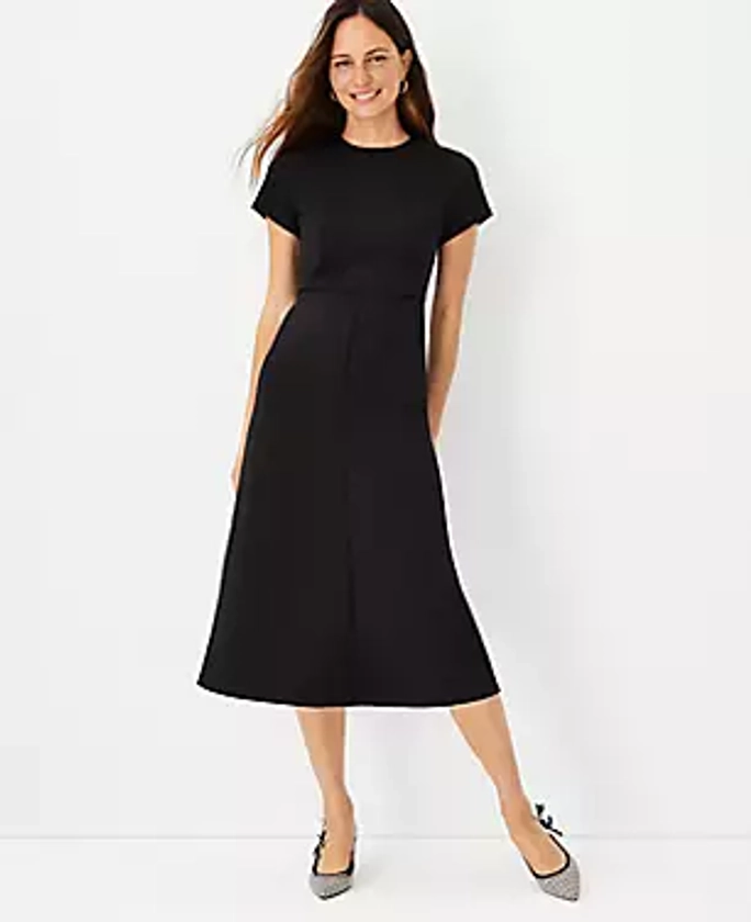 The Midi Flare Dress in Double Knit