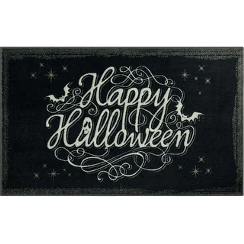 Mohawk Home Bat Script Black Kitchen Mat | Overstock.com Shopping - The Best Deals on Kitchen Rugs & Mats | 36840718