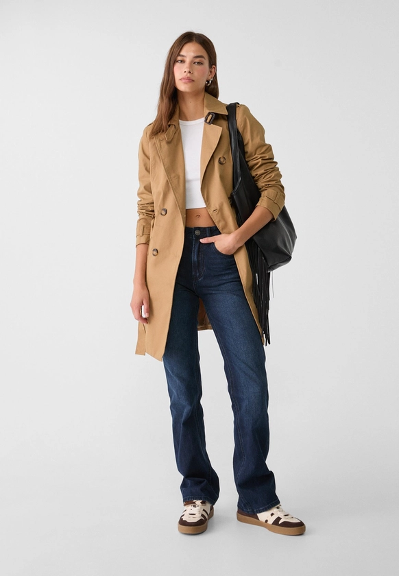 Short trench coat - Women's fashion | Stradivarius United Kingdom