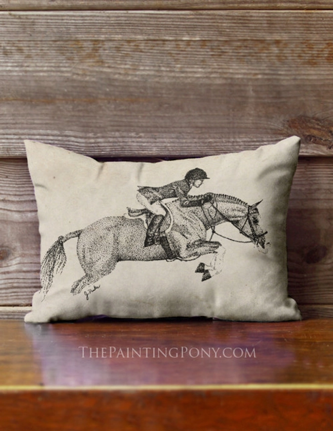 Hunter Pony Accent Pillow