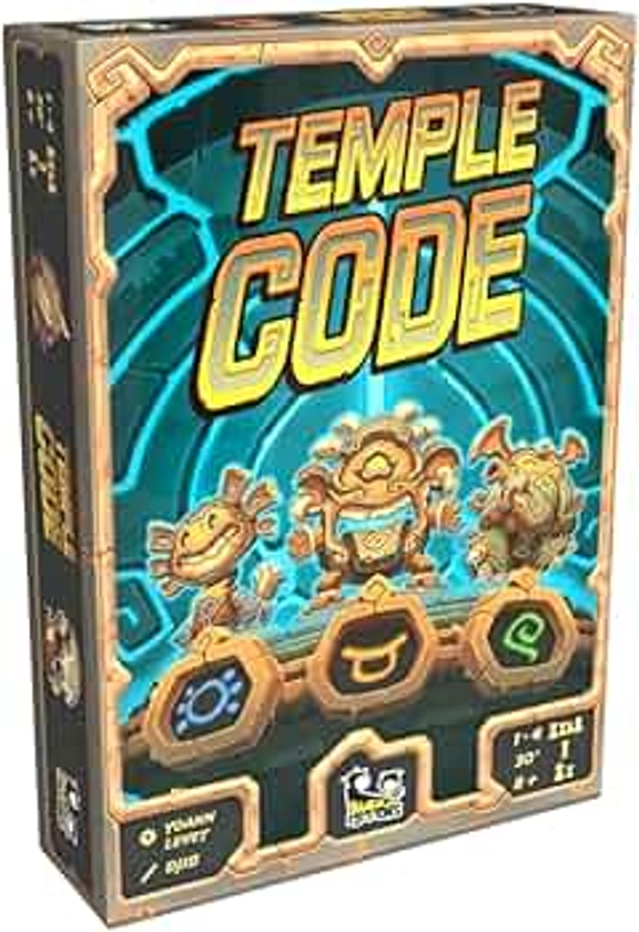 Temple Code - Jeu de déduction - de 1 à 4 Joueurs - Tactique et Rapide - Version Française - dès 8 Ans Accessible - Bankiiiz Edition - Blackrock Games