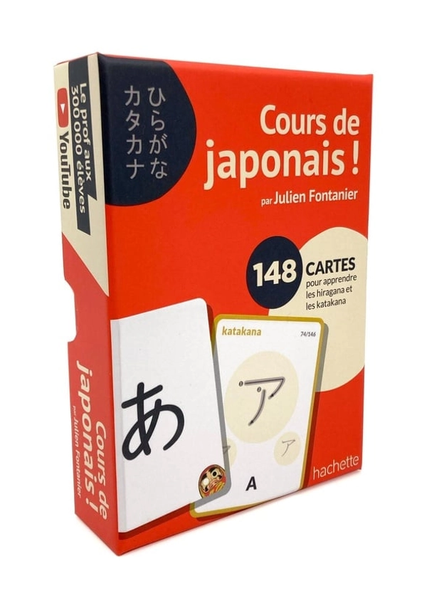 Cours de japonais ! Boîte kana - 148 cartes pour apprendre les hiragana et katakana