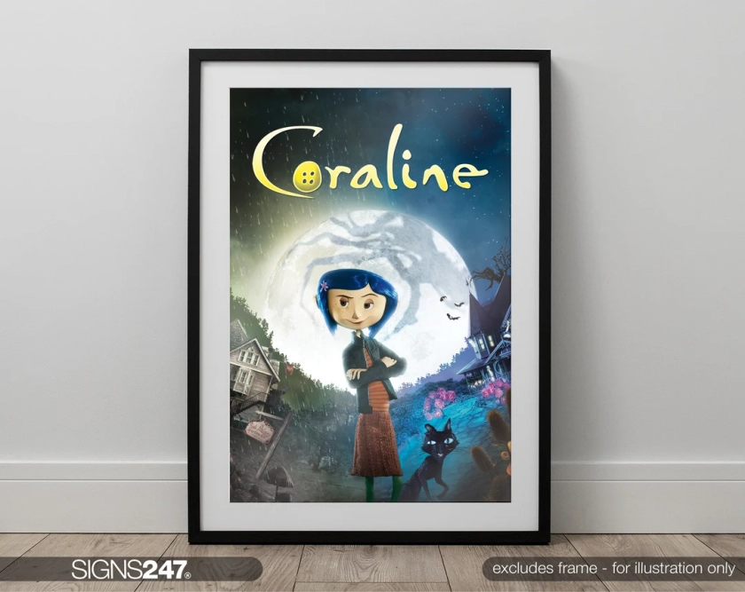 Coraline Movie Poster | Movie Prints For Cinema Rooms | Wall Art | Home Decor | A0 A1 A2 A3 A4 A5