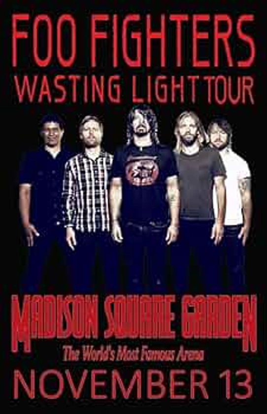 Foo Fighters Replica Madison Square Garden 2011 Concert Poster