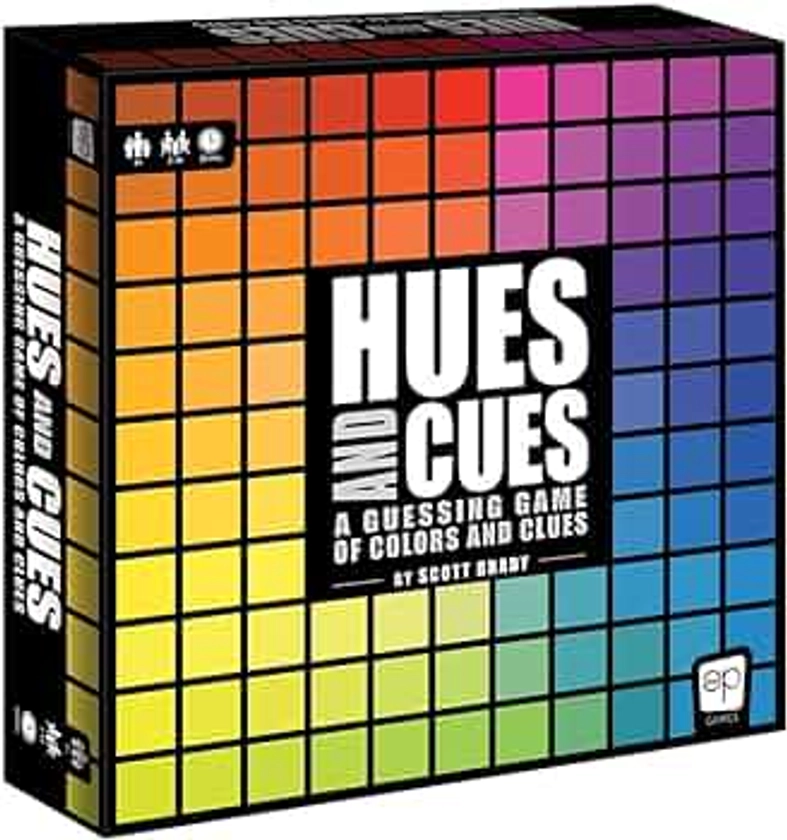USAopoly | Hues and Cues | Guessing Board Game | Ages 8+ | 3-10 Players | 30 Minutes Playing Time