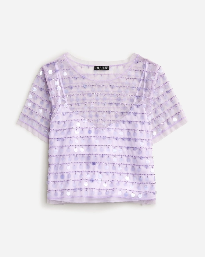 Collection layered sequin T-shirt