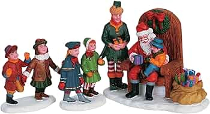 Lemax Christmas Village Visiting Santa Set Of 3 - 62276