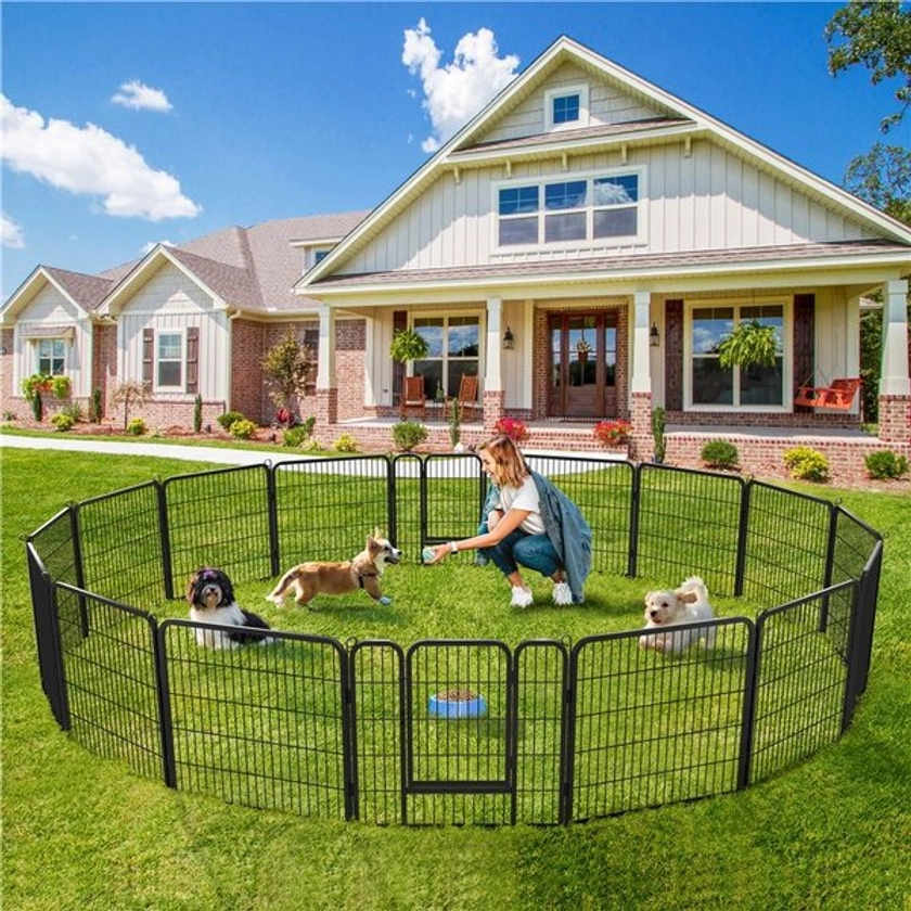 Yaheetech Metal Dog Exercise Playpen