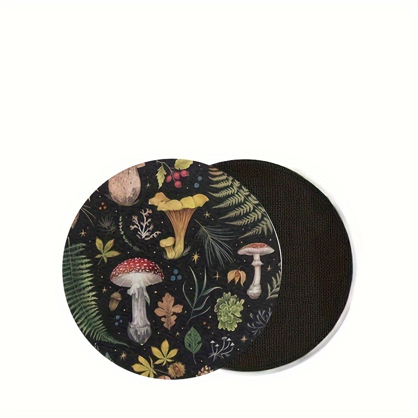 Elegant Mushroom Plant Coasters Stylish Car - Temu Canada