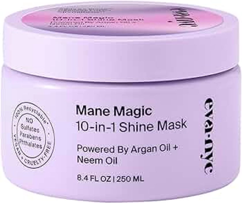 Eva NYC Mane Magic 10-in-1 Shine Mask, Hair Mask Infused with Argan Oil and Neem Oil, 8.4 fl oz