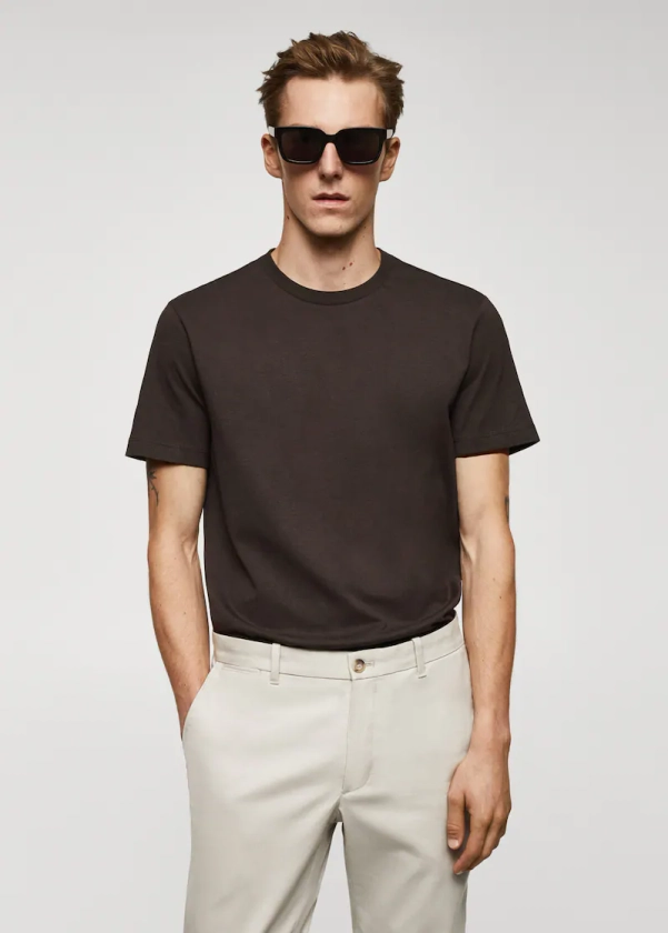 T-shirt essentiel coton stretch - Homme | Mango Man France