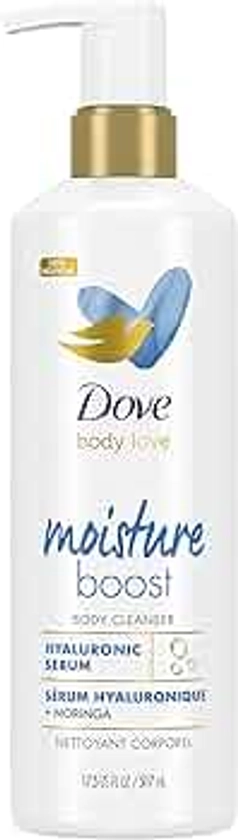 Dove Body Love Body Cleanser Moisture Boost For Dry Skin Body Wash with Hyaluronic Acid and Moringa Oil 17.5 fl oz