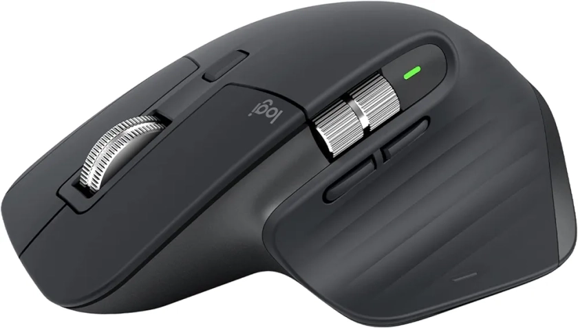 Logitech MX Master 3S - Wireless Performance Mouse with Ultra-Fast Scrolling, Ergonomic, 8K DPI, Glass Tracking, Silent Clicks, USB-C, Bluetooth, Windows, Linux, Chrome - Dark Gray : Amazon.co.uk: Computers & Accessories