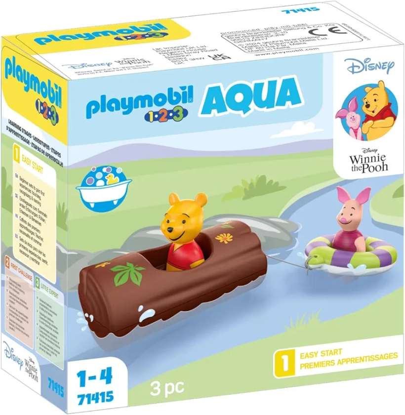 Playmobil 71415 1.2.3 AQUA & Disney: Winnie's & Piglet's Water Adventure, educational toys for toddlers, gifting toy and fun imaginative role-play, playsets for children ages 12 months+ : Amazon.co.uk: Toys & Games