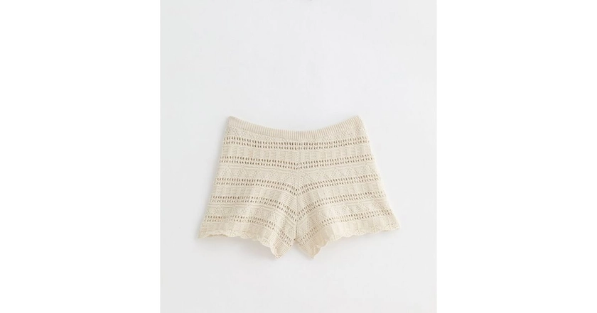 Girls Scallop-Trim Crochet Beach Shorts | New Look