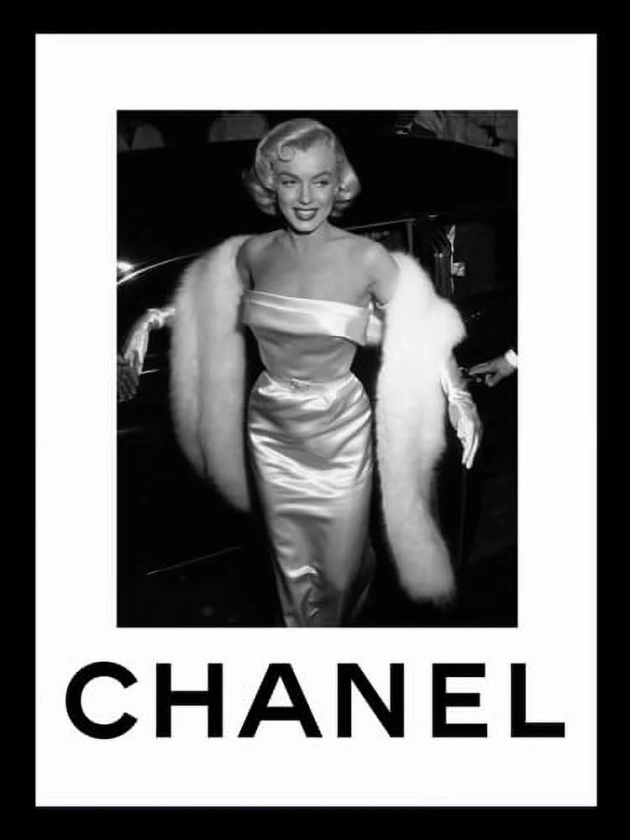 Venice Beach Collection's Glamorous Marilyn in Fur 14x18 Framed Print