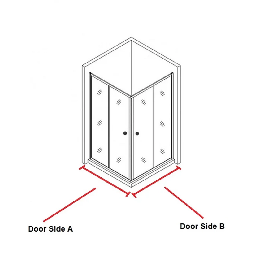 Square Corner Sliding Shower Screen