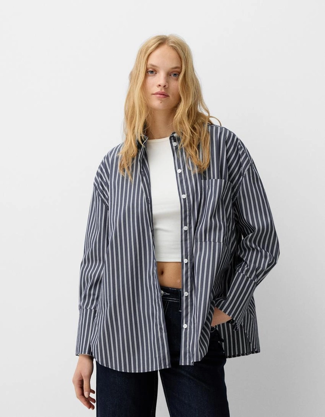 Chemise en popeline oversize - Femme