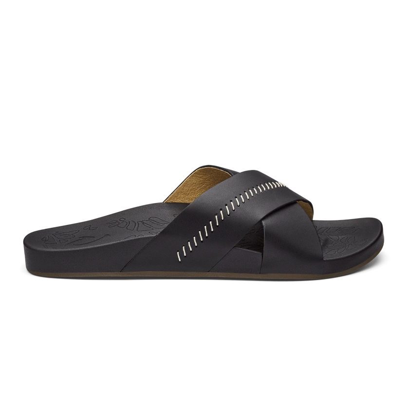 Kipe‘a ‘Olu Women‘s Slide Sandals - Black | OluKai