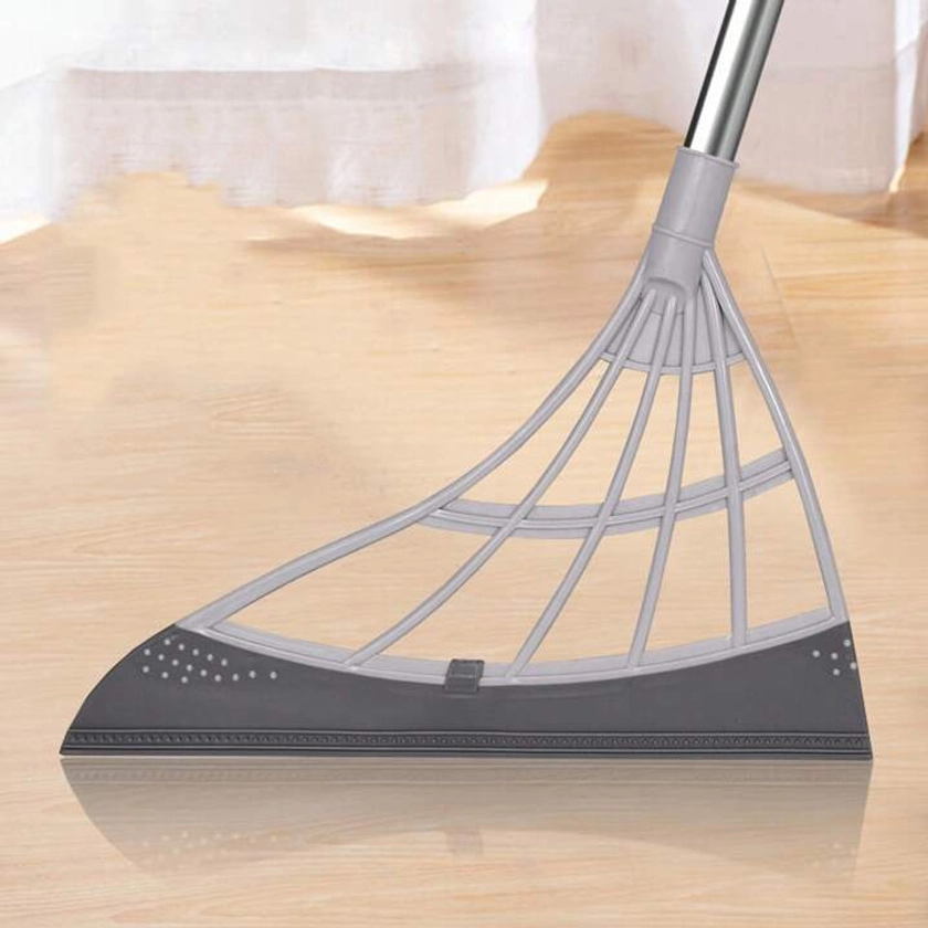1pc Silicon Magic Broom, Glass & Bathroom Wiper, Wet & Dry Mop Combined, Non-Sticky Hair, Household Cleaning Tool