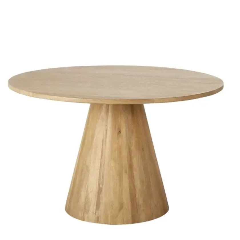 Table à manger ronde en manguier massif blanchi 5/6 personnes D120 | Maisons du Monde