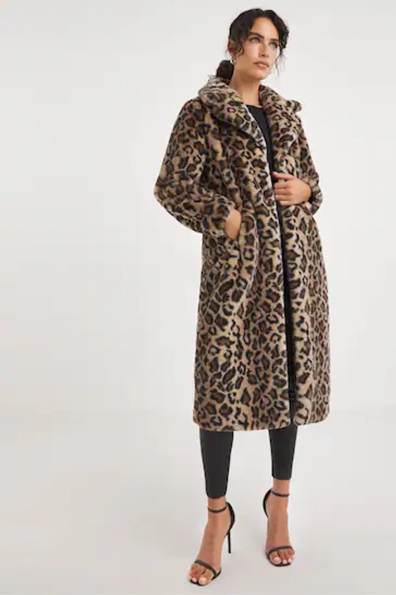 Buy JD Williams Animal Leopard Faux Fur Coat from the Next UK online shop