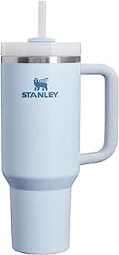 Stanley Quencher H2.0 FlowState Stainless Steel Vacuum Insulated Tumbler with Lid and Straw for Water, Iced Tea or Coffee, Smoothie and More, Glacier, 40 oz