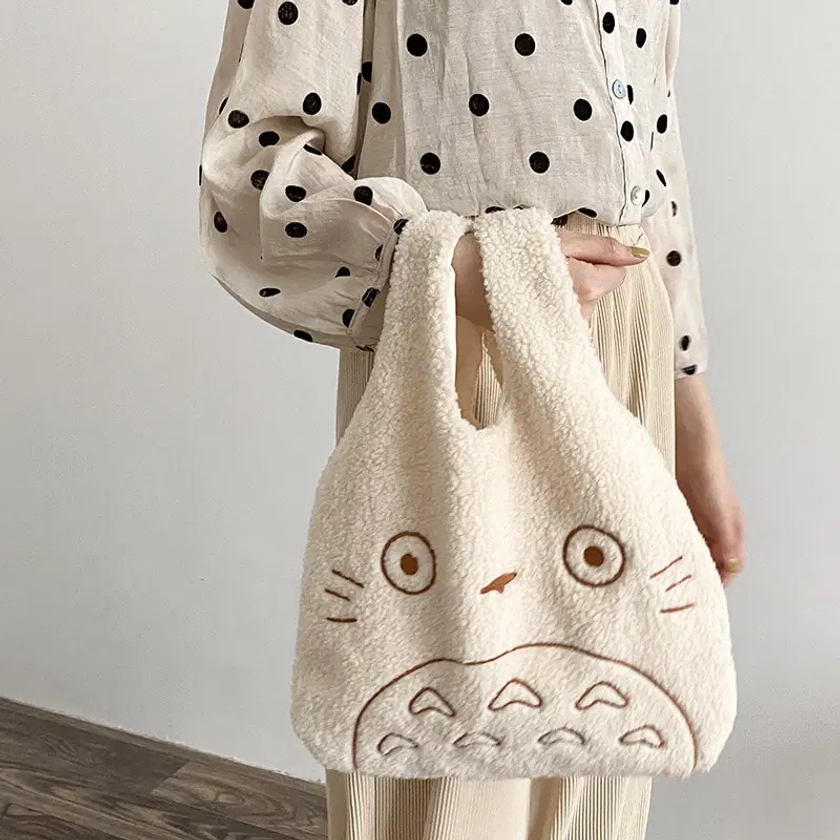 My Neighbor Totoro Cartoon Corduroy Tote Bag